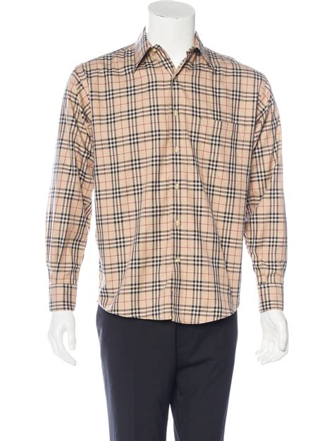 burberry tonal check cotton shirt|Burberry nova check shirt.